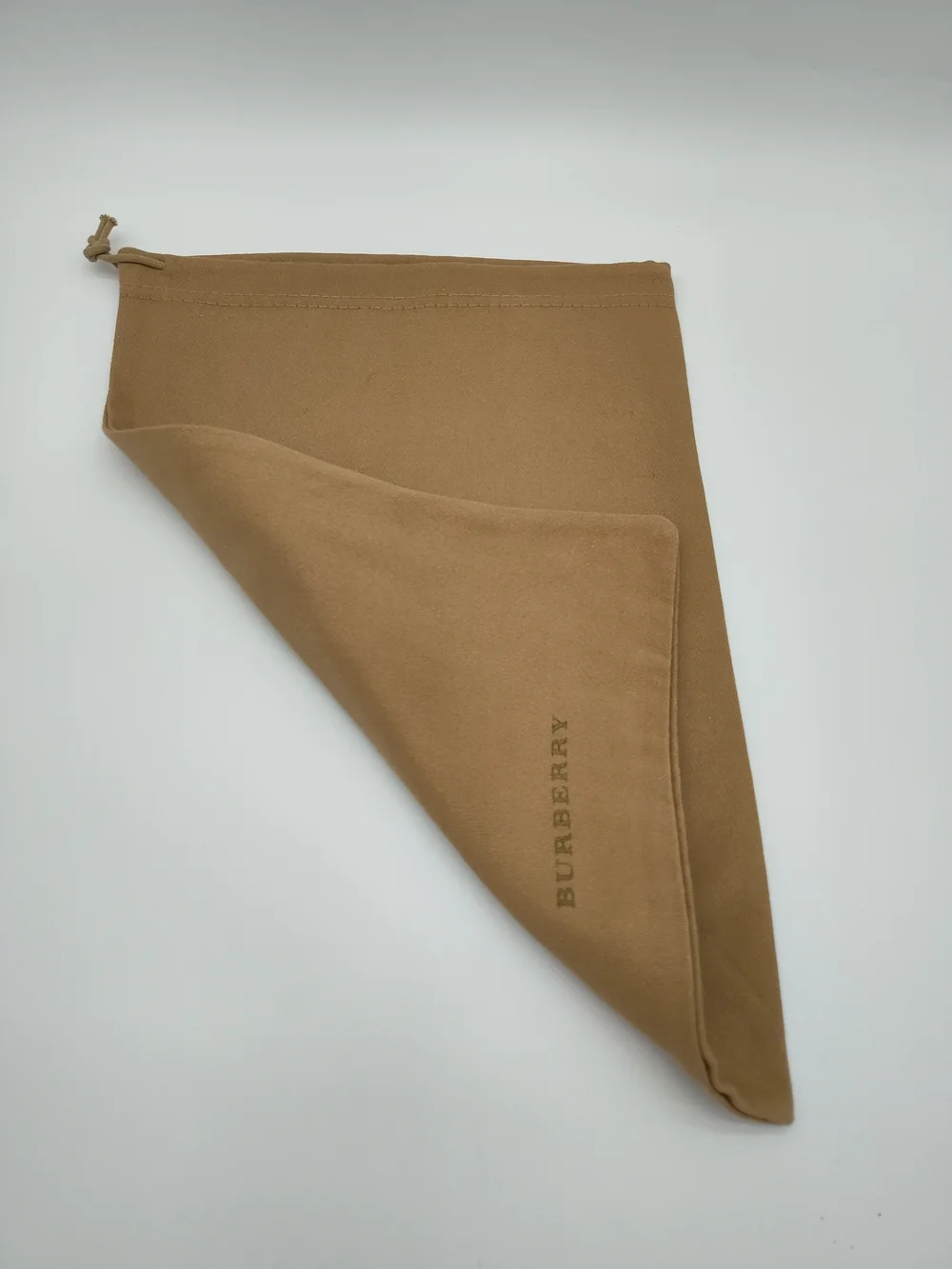BURBERRY Camel Dust Bag Drawstring Storage Pouch Luxe Packaging 14.5x10.5 EUC
